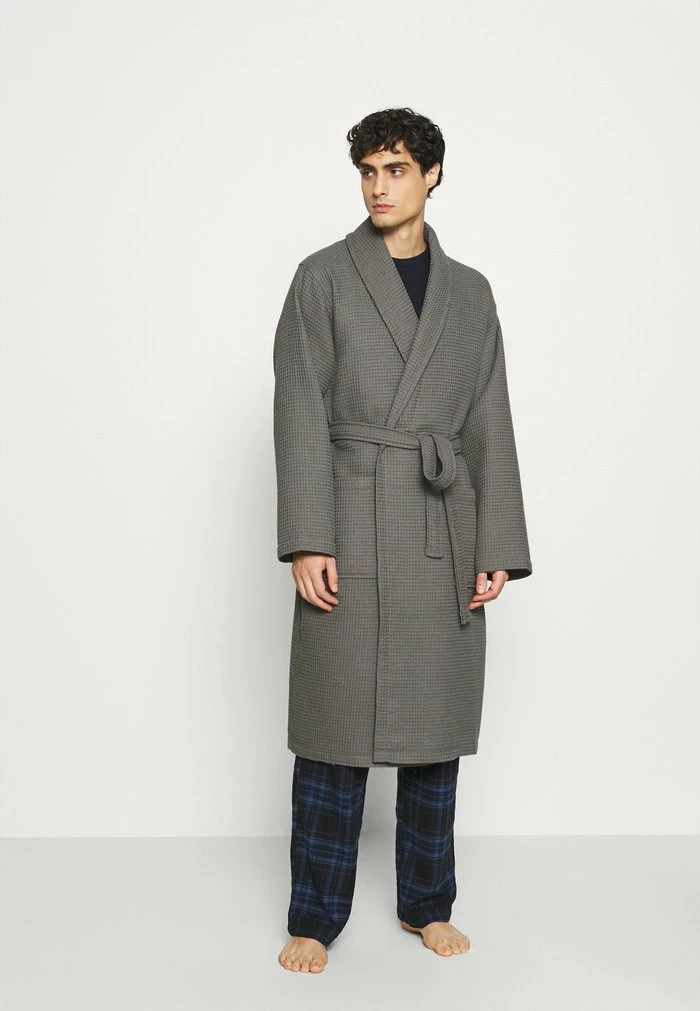 Pier One Dressing Gown - Dark Grey 1 Pier One Dressing Gown - Dark Grey