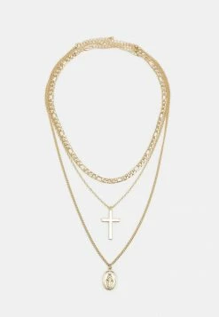 Pier One UNISEX 3 PACK - Necklace - Gold-coloured