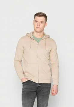 Pier One Zip-up Sweatshirt - Tan