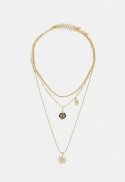 Pier One 3 PACK UNISEX - Necklace - Gold-coloured