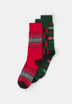 Pier One 3 PACK - Socks - Red/green/dark Green