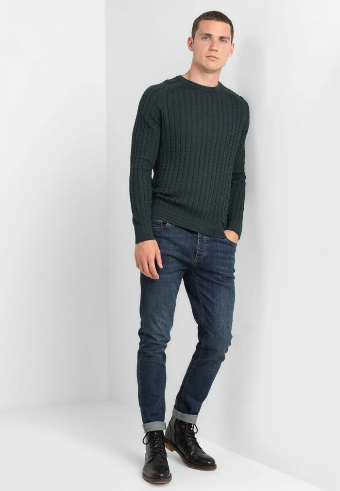 Pier One Jumper - Mottled Dark Green 2 Pier One Jumper - Mottled Dark Green - Image 2