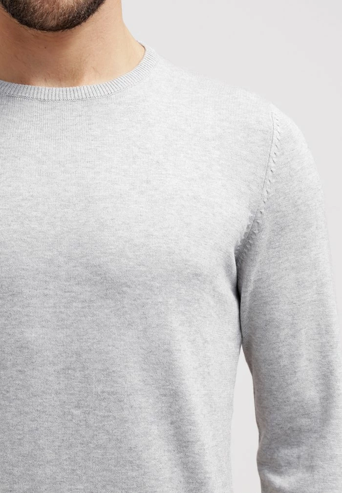 Pier One BASIC CREWNECK - Jumper - Light Grey 4 Pier One BASIC CREWNECK - Jumper - Light Grey - Image 4