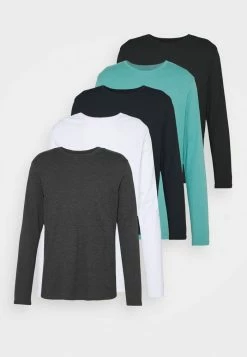Pier One 5 PACK - Long Sleeved Top - Dark Blue/turquoise/white 12 Pier One 5 PACK - Long Sleeved Top - Dark Blue/turquoise/white -Pier One Shop 852b1adeb3684c1fb9aafb1a1a50eb45