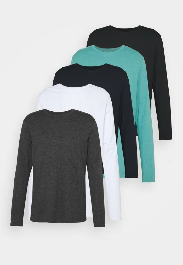 Pier One 5 PACK - Long Sleeved Top - Dark Blue/turquoise/white 6 Pier One 5 PACK - Long Sleeved Top - Dark Blue/turquoise/white - Image 6