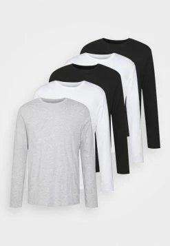 Pier One 5 PACK - Long Sleeved Top - Light Grey/white/black -Pier One Shop 89a801e7bd5f4f2d8a995f5d7c394e4a