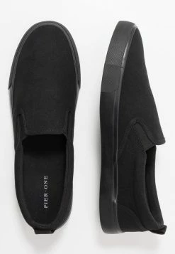 Pier One UNISEX - Slip-ons - Black -Pier One Shop 8a0f36bcd3264ee692261ae3b01211de