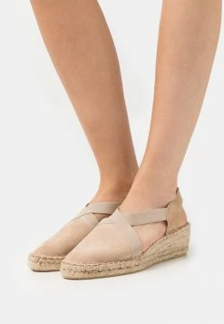 Pier One LEATHER - Platform Sandals - Sand