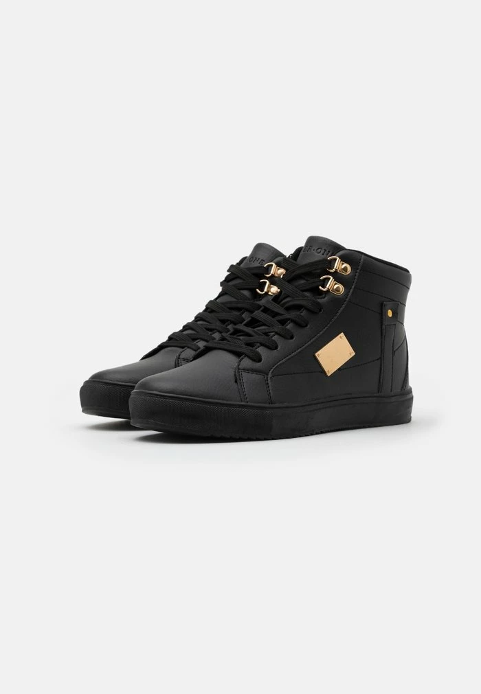 Pier One High-top Trainers - Black/gold-coloured 2 Pier One High-top Trainers - Black/gold-coloured - Image 2