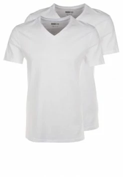 Pier One 2 PACK - Basic T-shirt - White