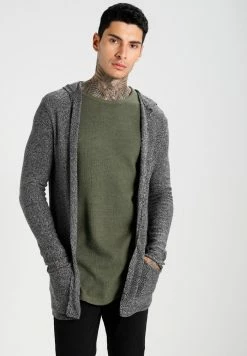 Pier One Cardigan - Light Grey/black
