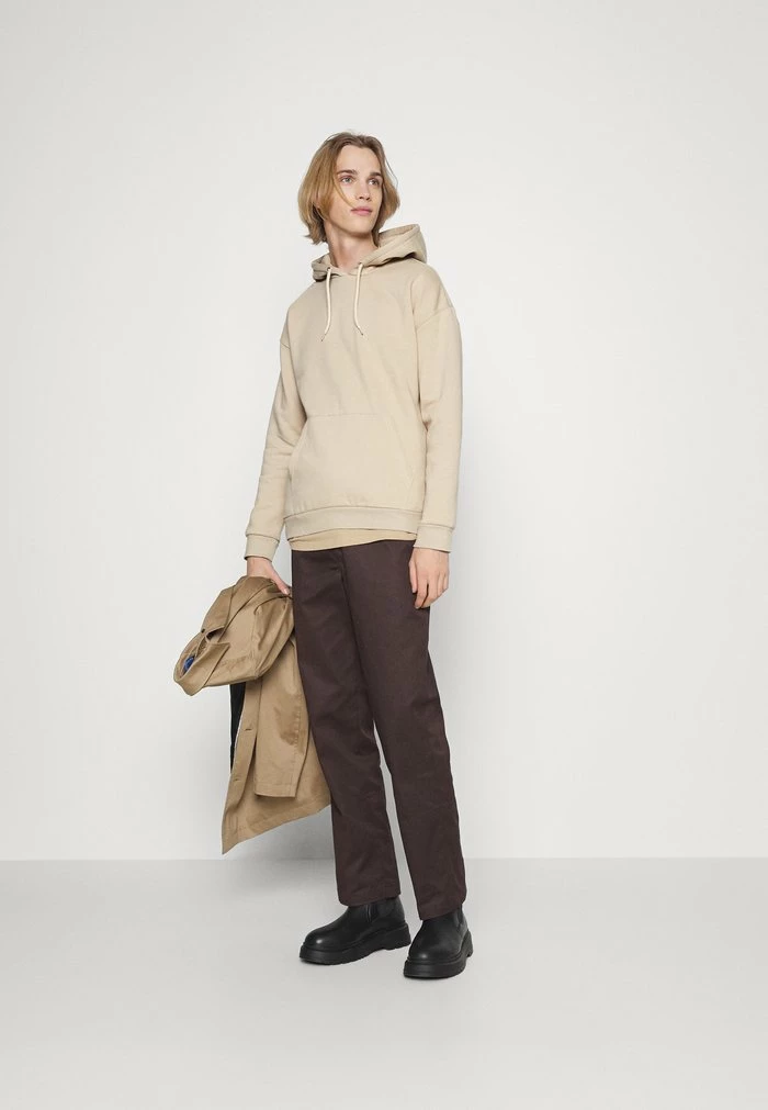 Pier One 2 PACK - Hoodie - Black/ Beige 1 Pier One 2 PACK - Hoodie - Black/ Beige