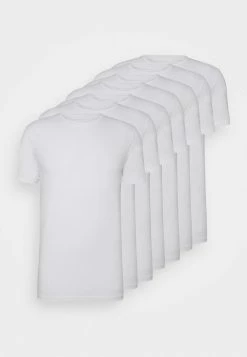 Pier One 7 PACK - Basic T-shirt - White