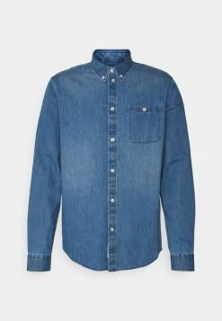 Pier One DENIM SHIRT - Shirt - Blue Denim