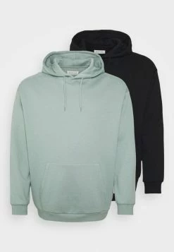 Pier One 2 PACK - Hoodie - Black/green