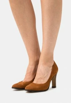 Pier One LEATHER - Classic Heels - Cognac