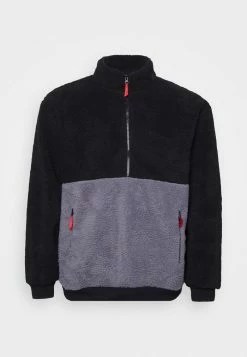 Pier One Fleece Jumper - Black/grey