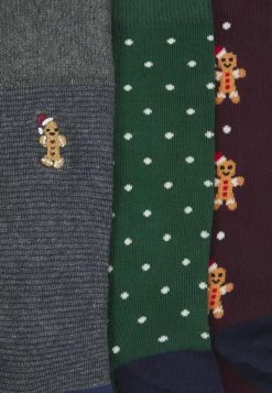 Pier One 3 PACK - Socks - Mottled Grey/dark Green/bordeaux -Pier One Shop a589851dab154a12afa8f32984138c08
