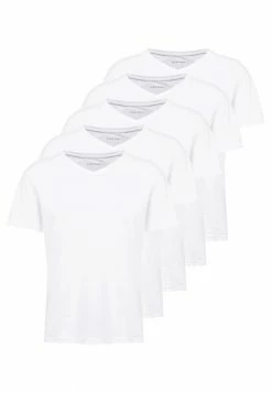 Pier One 5 PACK - Basic T-shirt - White -Pier One Shop aaec20eea5684fdcadc437e90f270976