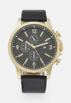 Pier One UNISEX - Chronograph Watch - Black/gold-coloured