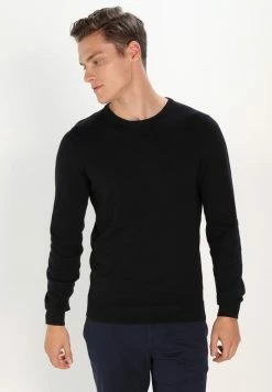 Pier One BASIC CREWNECK - Jumper - Black