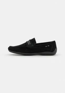 Pier One LEATHER - Slip-ons - Black