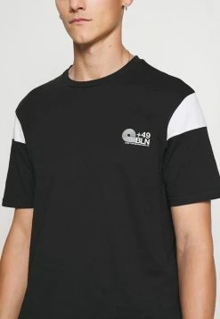 Pier One SLEEVE BLOCK NEW - Print T-shirt - Black/white -Pier One Shop afd43463c12e456c8d0d4bec1e7e6858