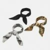 Pier One BANDANA UNISEX 3 PACK - Foulard - Black/grey/olive