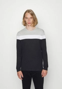 Pier One Long Sleeved Top - Grey/white/black