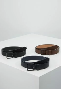 Pier One 3 PACK - Belt - Dark Blue/black/brown