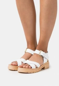 Pier One LEATHER - Sandals - White