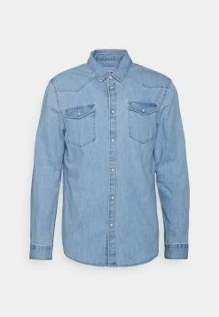 Pier One DENIM - Shirt - Light Blue Denim -Pier One Shop bf771602f5f74da8aff594068562f665