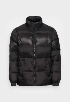 Pier One BLOCK PUFFER - Winter Jacket - Black -Pier One Shop c304f878f85f4b82bede4558ed371f87