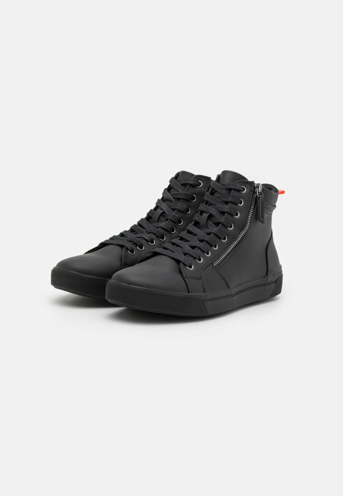 Pier One High-top Trainers - Black 2 Pier One High-top Trainers - Black - Image 2