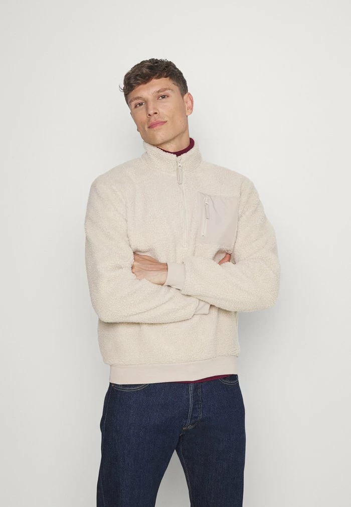 Pier One Fleece Jumper - Stone 1 Pier One Fleece Jumper - Stone