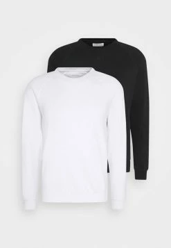Pier One 2 PACK - Sweatshirt - White/black -Pier One Shop c8d8ecb087614e1d86ddf5a1041c7c53
