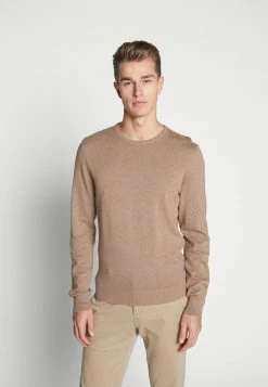 Pier One BASIC CREWNECK - Jumper - Mottled Beige