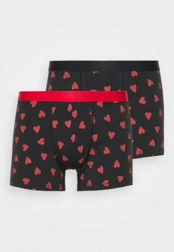 Pier One VALENTINE'S HEARTS BOXERS 2PACK - Pants - Black/red