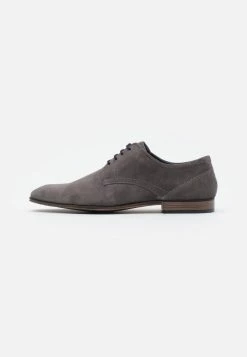 Pier One LEATHER - Smart Lace-ups - Grey