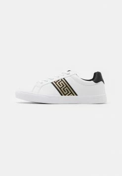 Pier One UNISEX - Trainers - White/black/gold-coloured