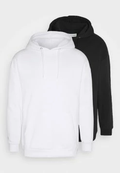 Pier One 2 PACK - Hoodie - White/black -Pier One Shop d667228052b44d8c954004e499e9df3b