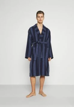 Pier One Dressing Gown - Dark Blue/blue -Pier One Shop d6bf33340562456ab3738471f63dbfb3