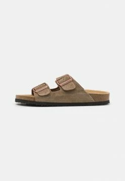 Pier One LEATHER UNISEX - Mules - Stone
