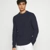 Pier One CHUNKY MOCKNECK JUMPER - Jumper - Dark Blue