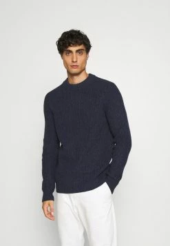 Pier One CHUNKY MOCKNECK JUMPER - Jumper - Dark Blue