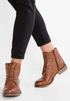 Pier One Lace-up Ankle Boots - Brandy