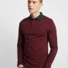 Pier One MUSCLE FIT - Polo Shirt - Bordeaux