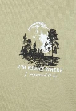Pier One MOON SCENE GRAPHIC T-SHIRT - Print T-shirt - Olive -Pier One Shop e2ef8f48dc7f4428ae4395920121452e