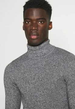 Pier One MUSCLE FIT TURTLE - Jumper - Mottled Grey -Pier One Shop e3c882d2274c45af8a9f7df902604a5f