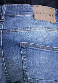 Pier One Relaxed Fit Jeans - Mid Blue -Pier One Shop e4f78058b0ef4200880caca07e19f7bc